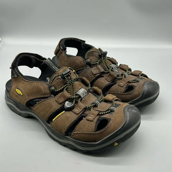 Keen Rialto II Brown Leather Hiking Sandals KEEN Rialto II 1021373 Mens Brown Leather Strap Sport  main image 4